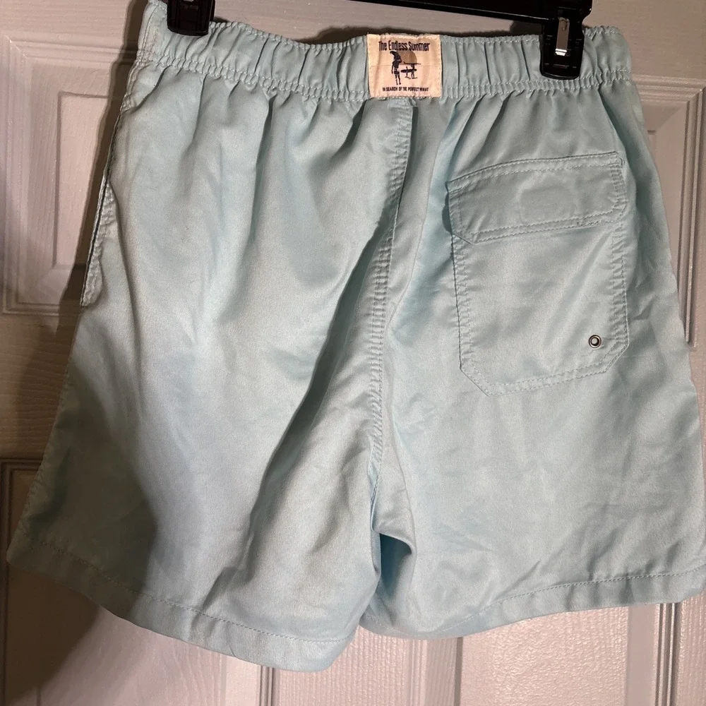 The Endless Summer Mens‎ SmallShorts Swim Light Blue Lined